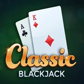 Classic Blackjack online game logo by Red Tiger Gaming on incognitocasinoo.nl